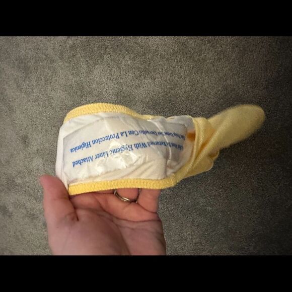 Shade & Shore Lurex Cinched Tie Back High Waist Coverage Bikini Bottom XL Yellow - Picture 7 of 7